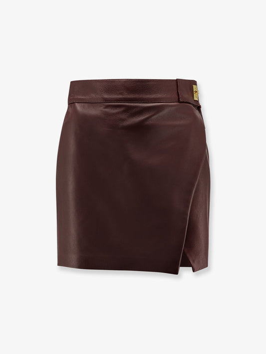 elisabetta-franchi-leather-miniskirt