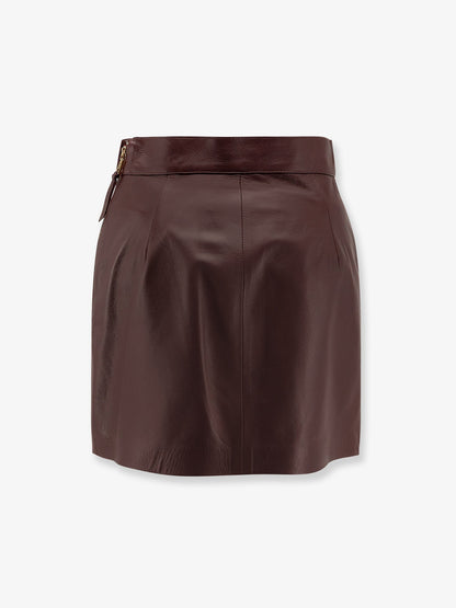 elisabetta-franchi-leather-miniskirt