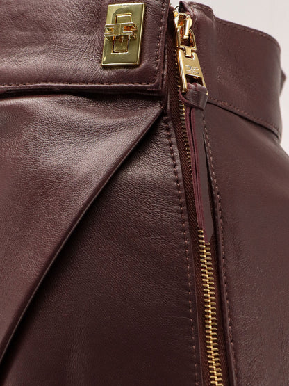 elisabetta-franchi-leather-miniskirt