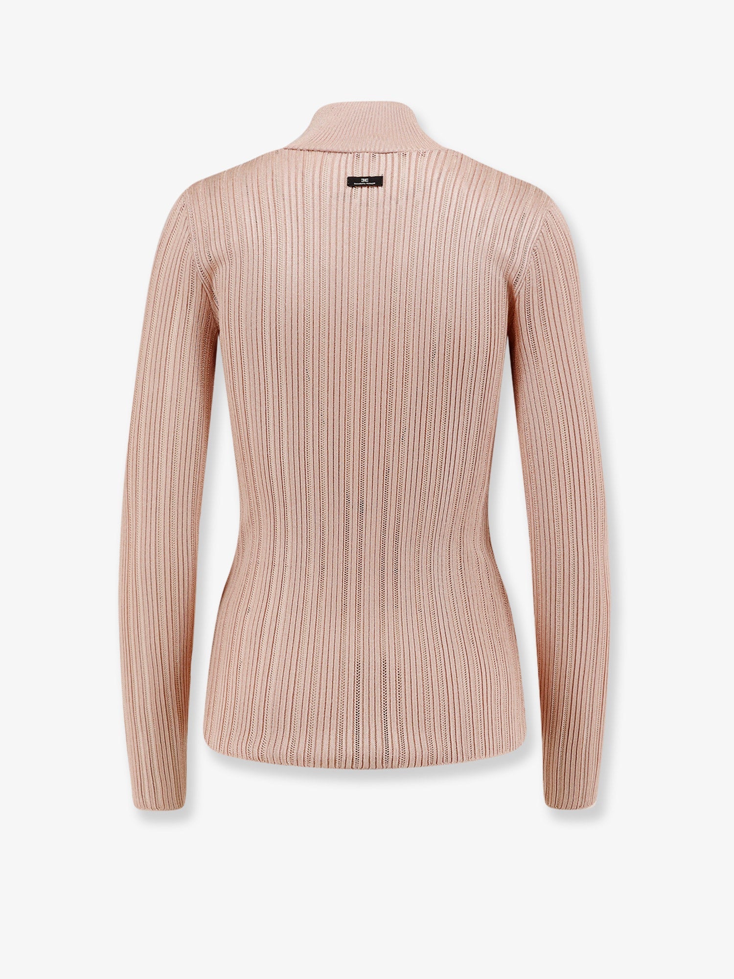 elisabetta-franchi-metallic-fabric-turtleneck-sweater