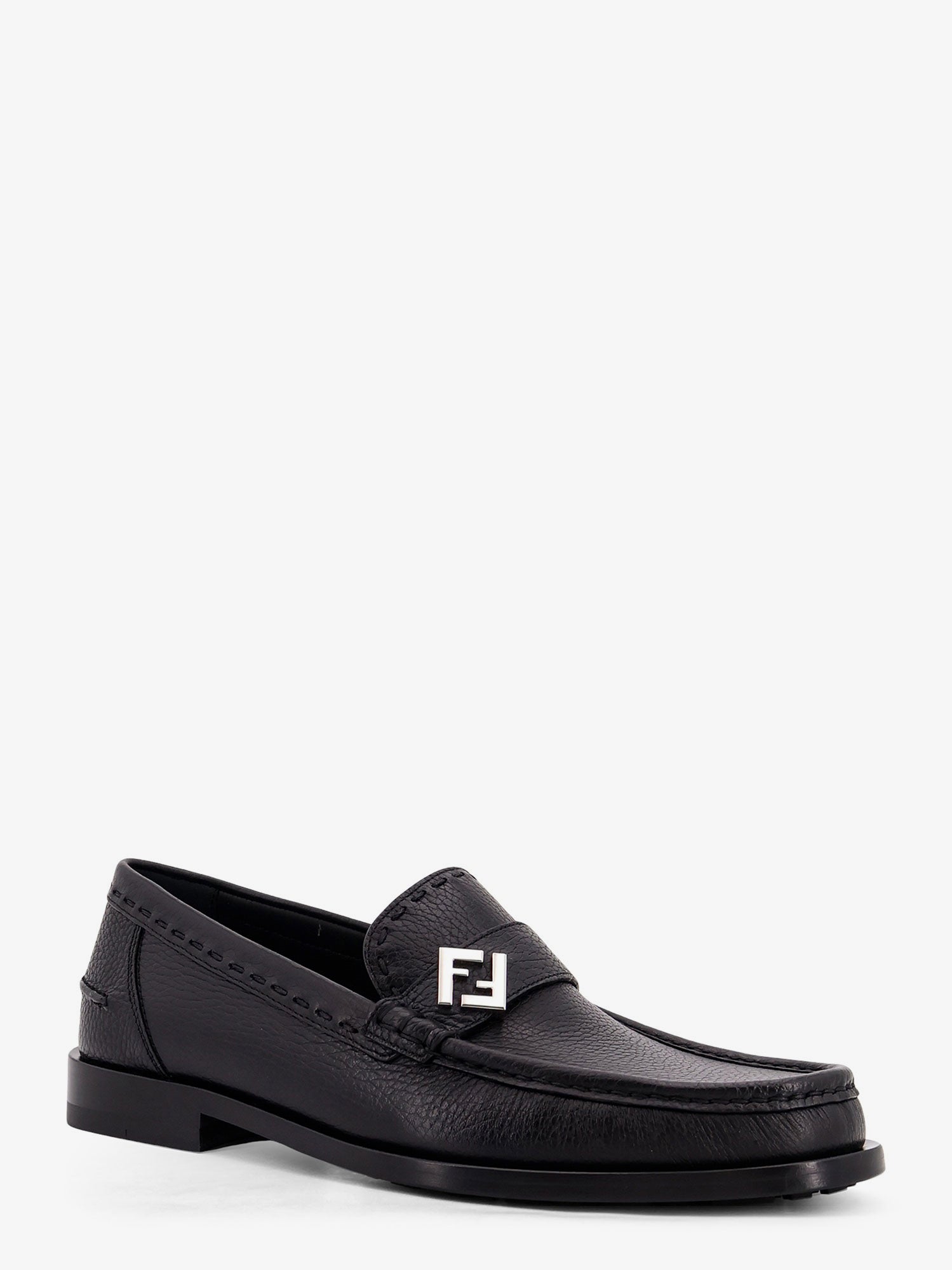 fendi-ff-metal-leather-loafers