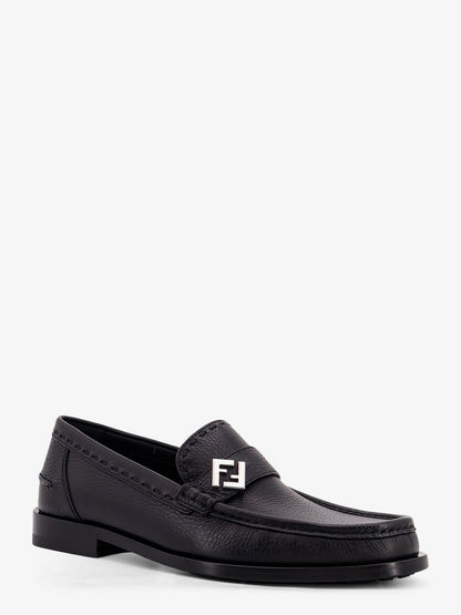 fendi-ff-metal-leather-loafers