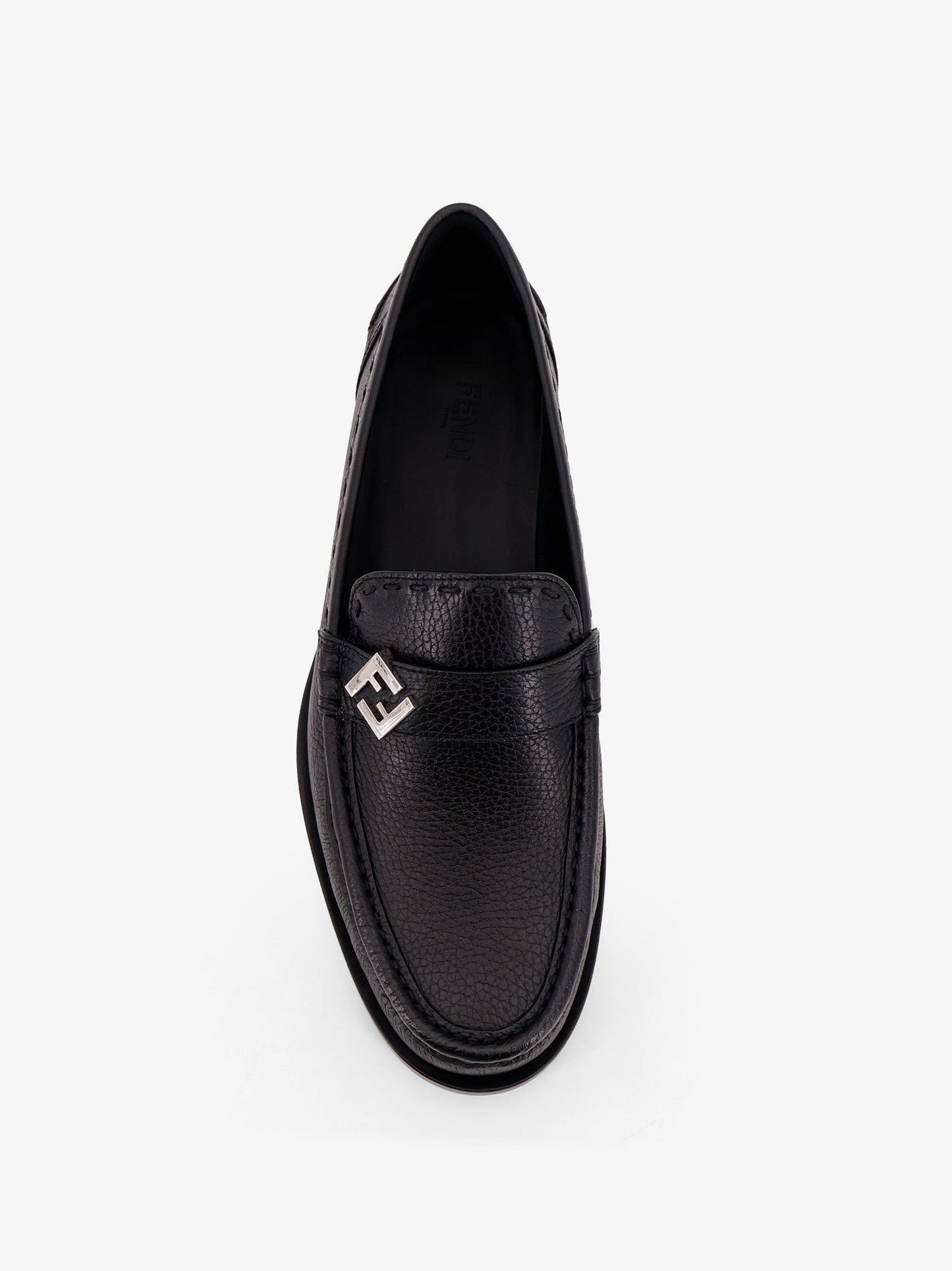 fendi-ff-metal-leather-loafers