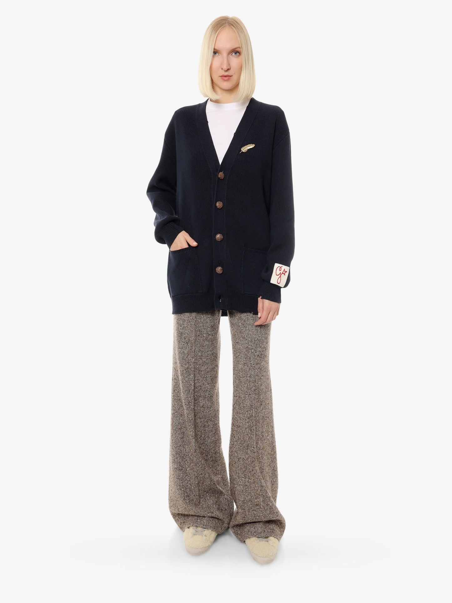 golden-goose-deluxe-brand-cotton-cardigan-with-brooch-detail