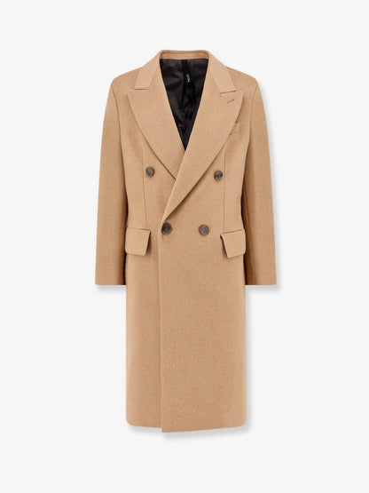 Cashmere coat with satin lining