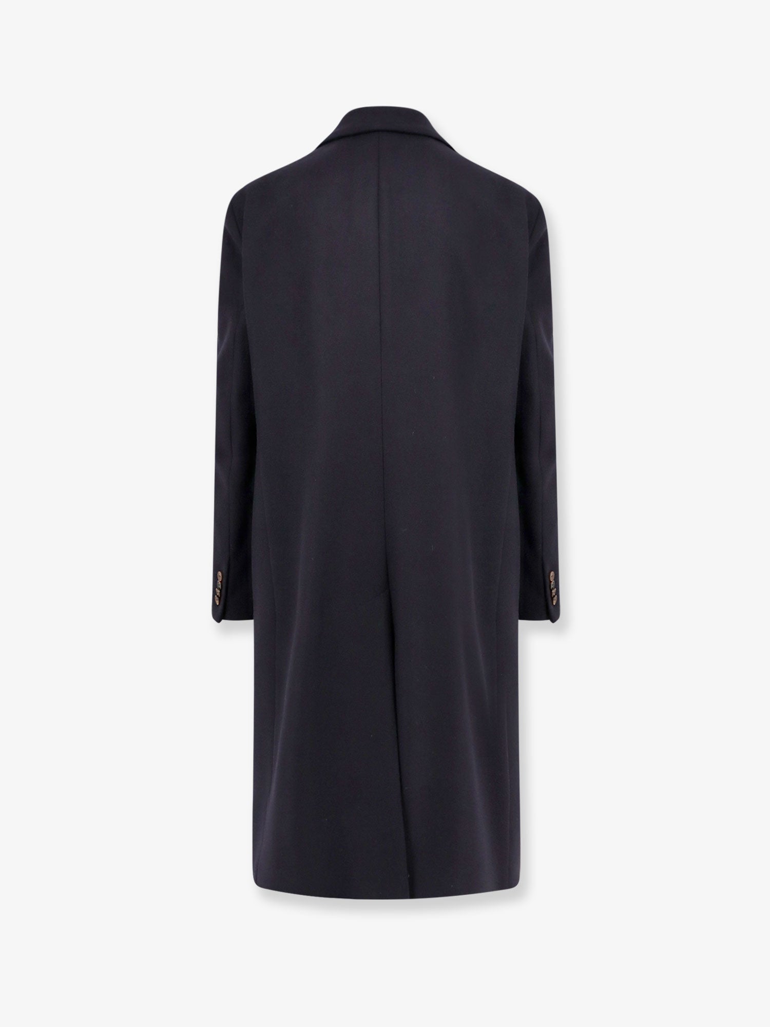 Virgin wool coat with satin lining