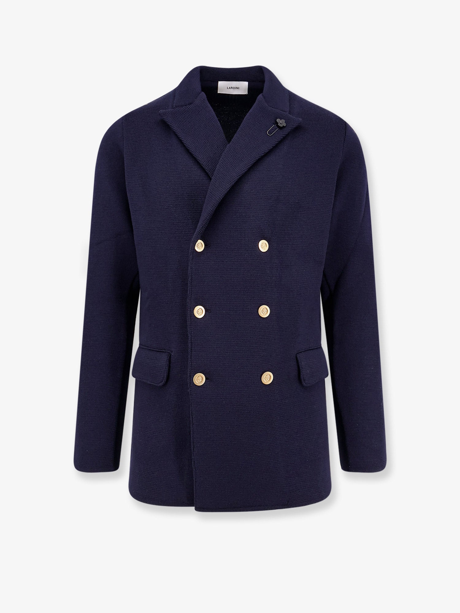 lardini-knitted-blazer-with-iconic-brooch