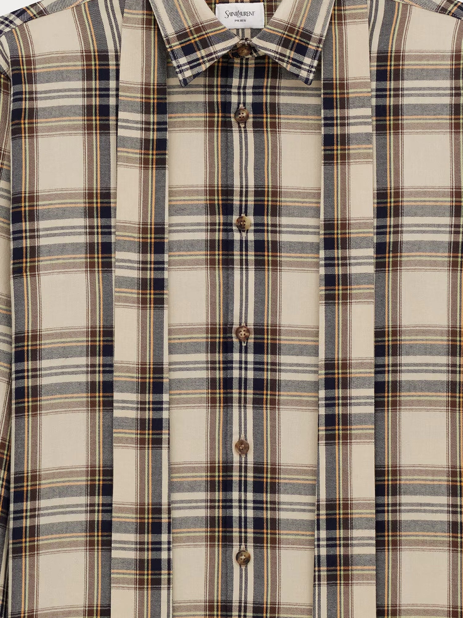 saint-laurent-cotton-tartan-lavallière-shirt