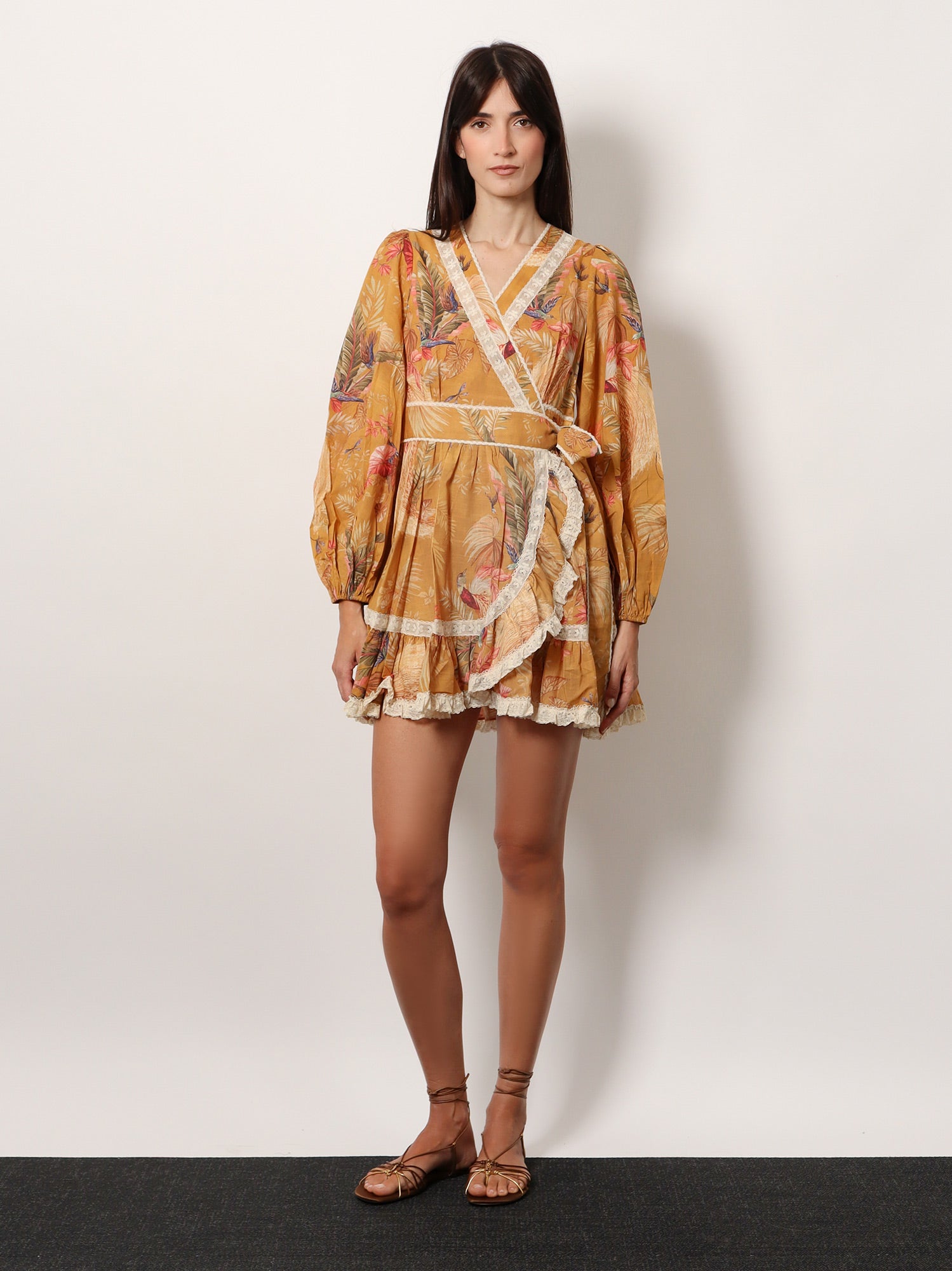 zimmermann-frill-cotton-short-dress-with-floral-print