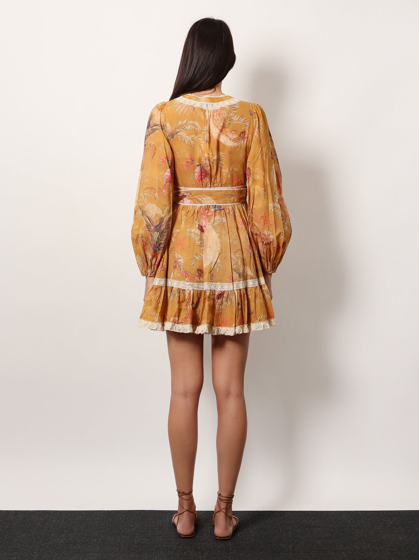 zimmermann-frill-cotton-short-dress-with-floral-print
