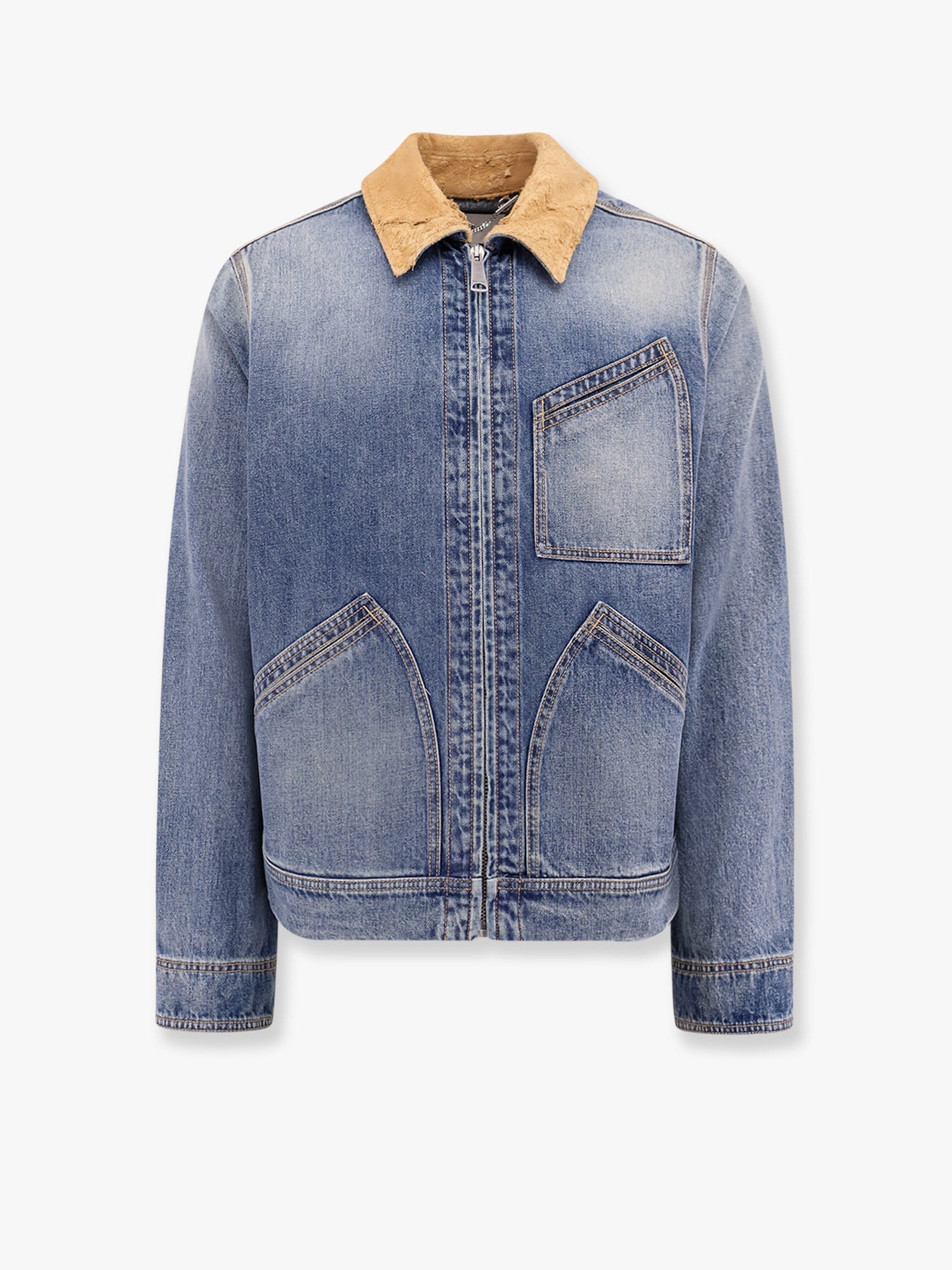 alexander-mcqueen-washed-blue-ddenim-jacket-with-suede-collar