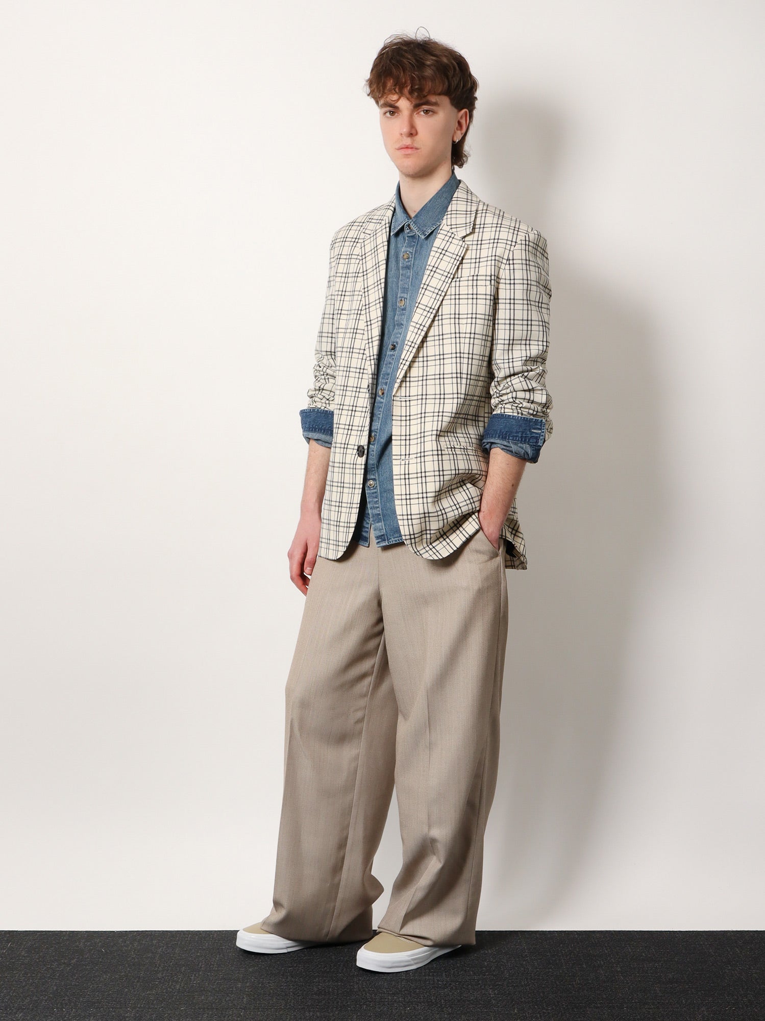 ami-paris-virgin-wool-blazer-with-madras-motif
