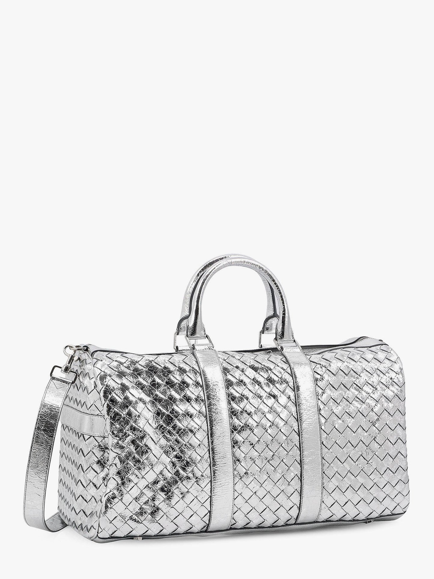 bottega-veneta-silver-leather-duffle-bag-with-intrecciato-motif