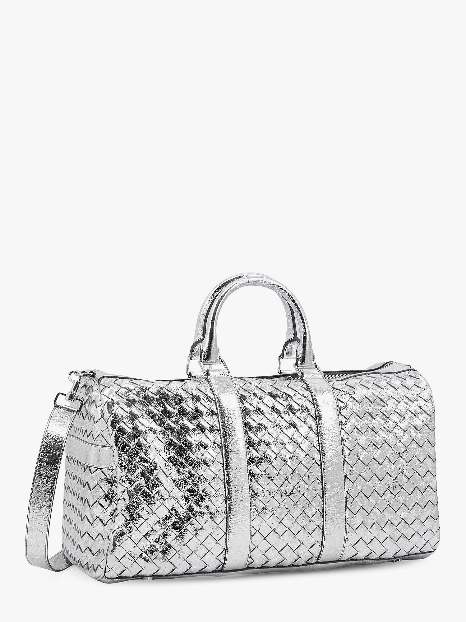 bottega-veneta-silver-leather-duffle-bag-with-intrecciato-motif