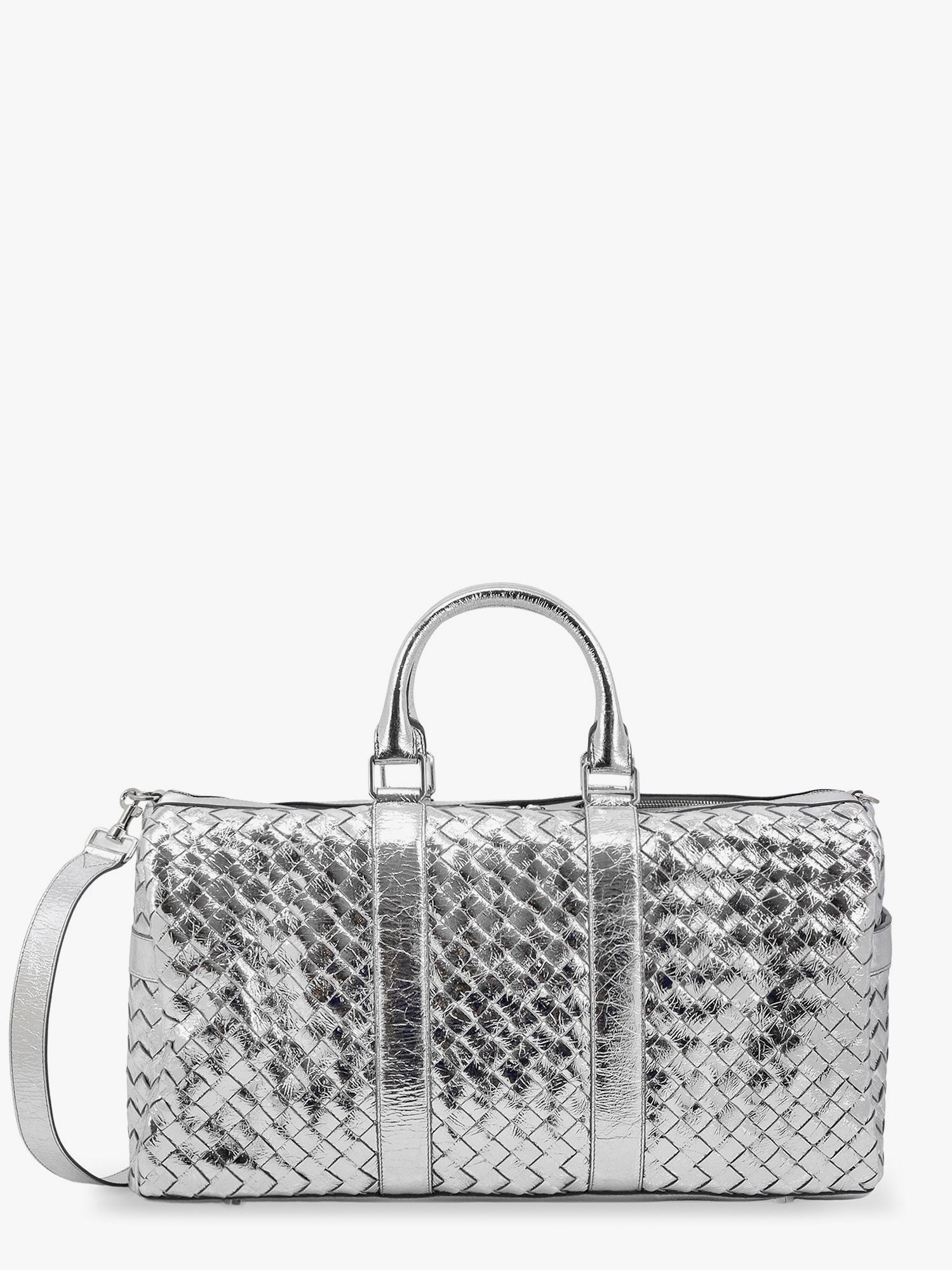 bottega-veneta-silver-leather-duffle-bag-with-intrecciato-motif