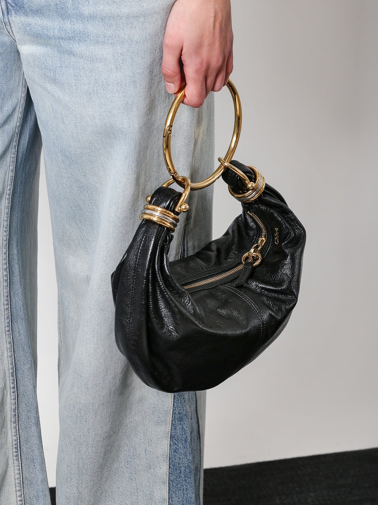 chloe'-bracelet-hobo-leather-bag