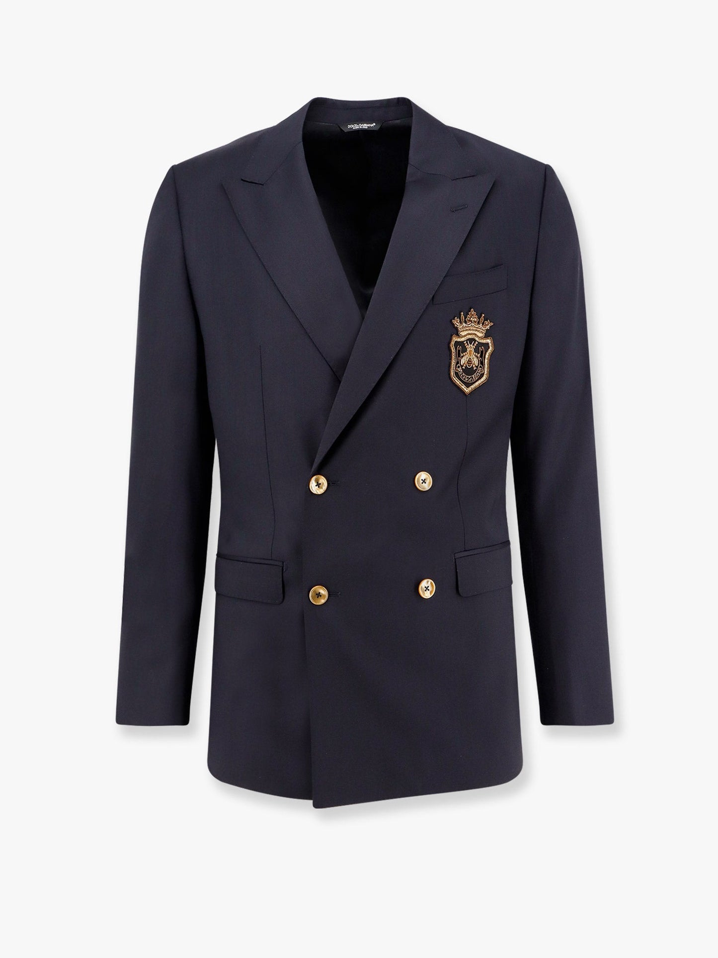 dolce-&-gabbana-stretch-virgin-wool-blazer-with-frontal-logo-patch