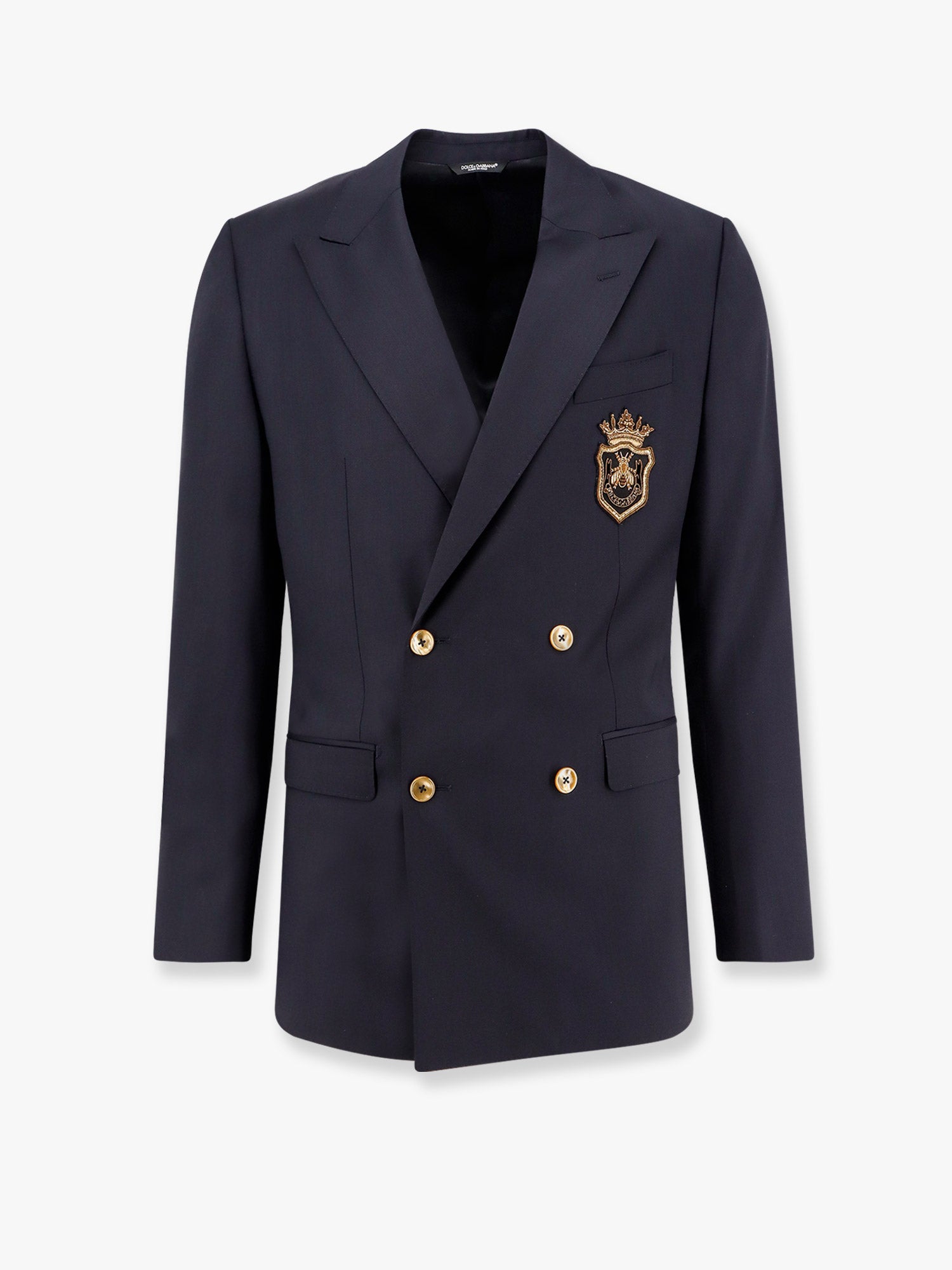 dolce-&-gabbana-stretch-virgin-wool-blazer-with-frontal-logo-patch