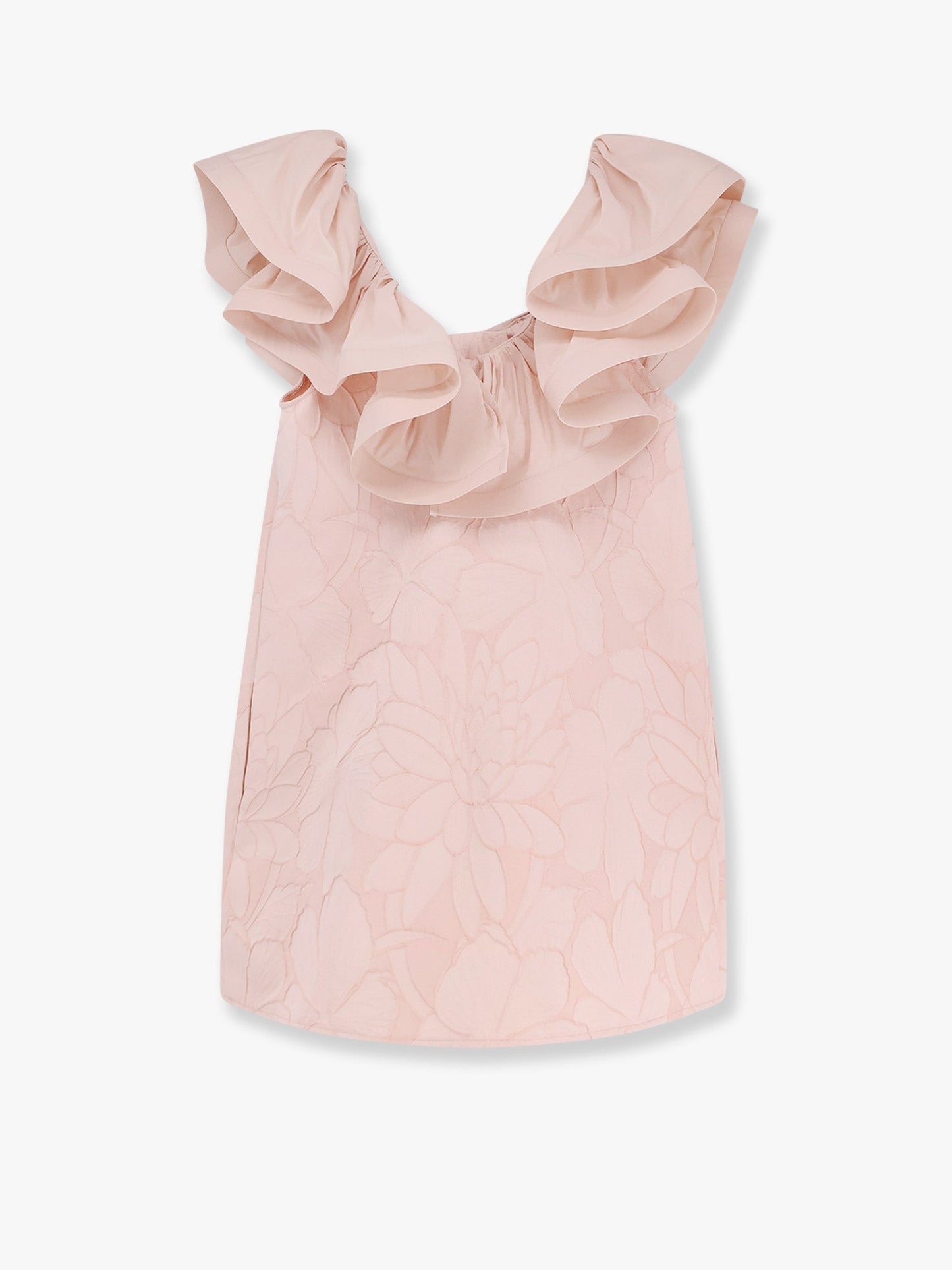 elisabetta-franchi-floral-jacquard-mini-dress-with-ruches