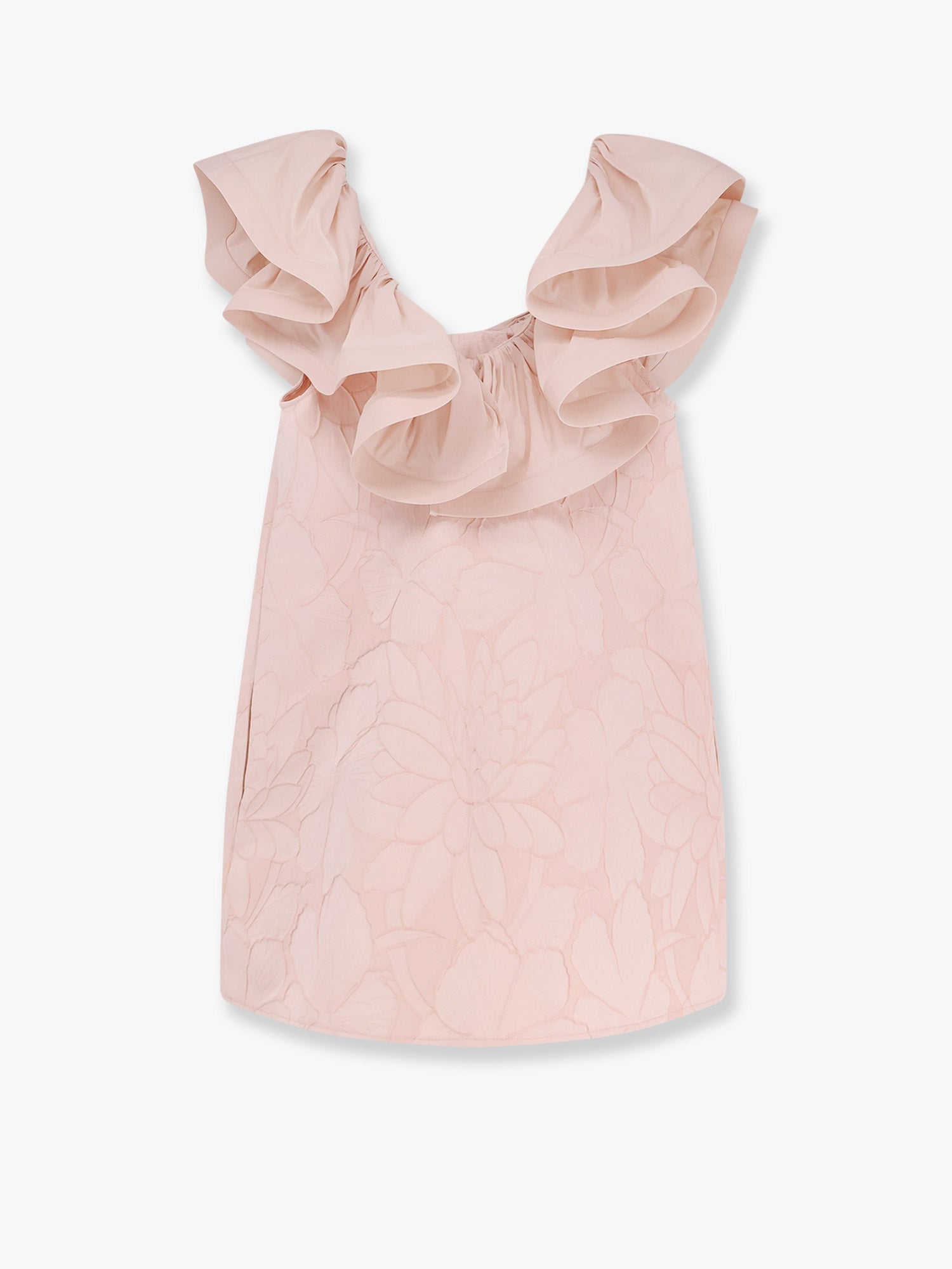 elisabetta-franchi-floral-jacquard-mini-dress-with-ruches