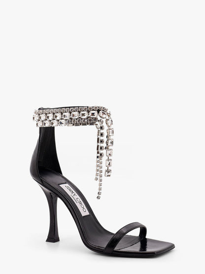 jimmy-choo-black-vintage-leather-sandals-with-crystals-detail
