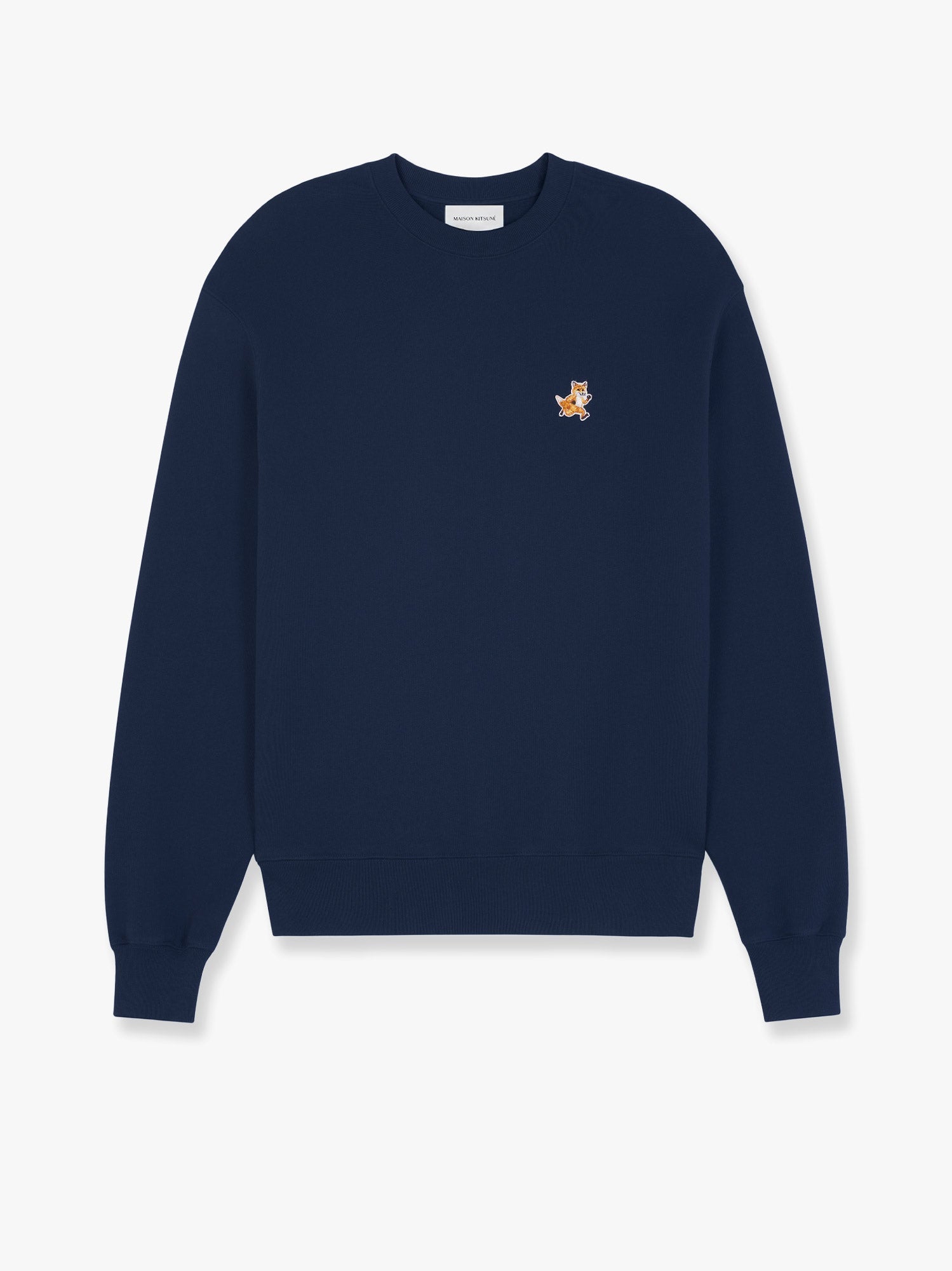 maison-kitsune-cotton-sweatshirt-with-speedy-fox-patch