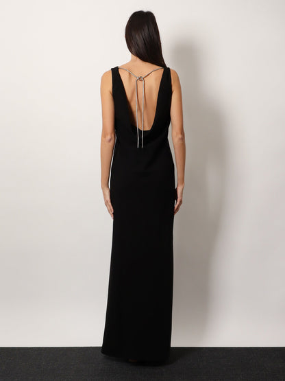 max-mara-creso-long-dress-with-jewelry-chain-detail-on-the-back