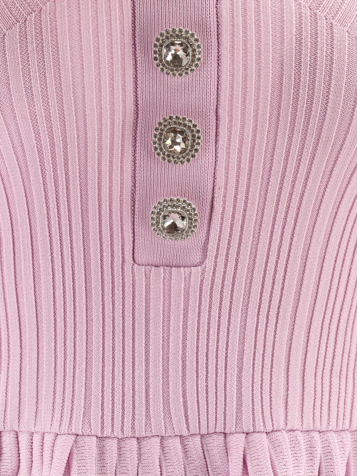 self-portrait-ribbed-knit-mini-dress-with-jewel-buttons
