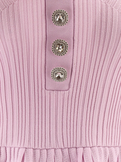 self-portrait-ribbed-knit-mini-dress-with-jewel-buttons
