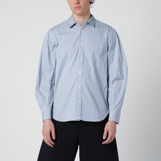 Light blue striped cotton shirt