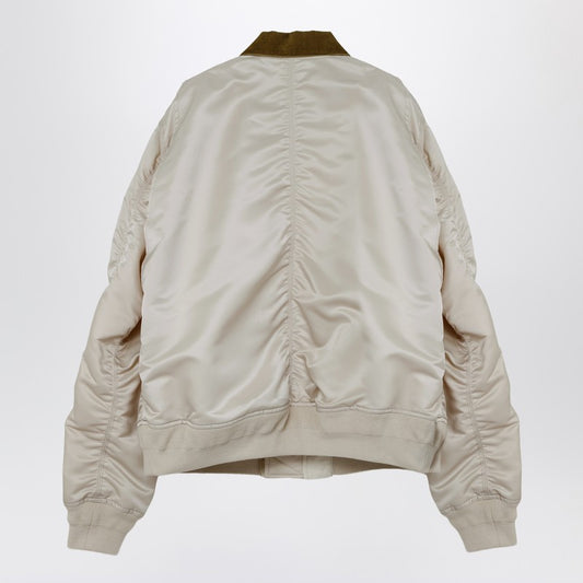 Ivory nylon twill jacket
