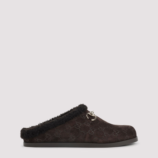 Brown Suede Leather Mules