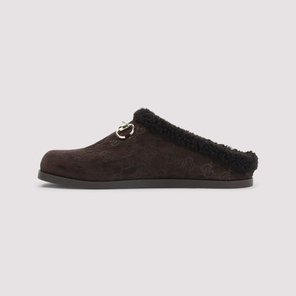 Brown Suede Leather Mules