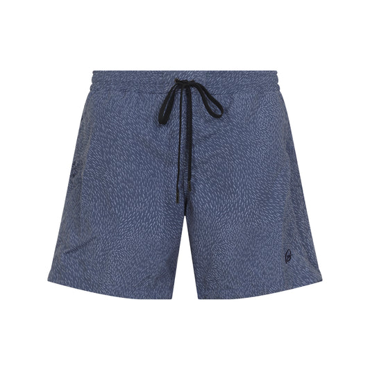 Blue 17CM Polyester Swim Shorts