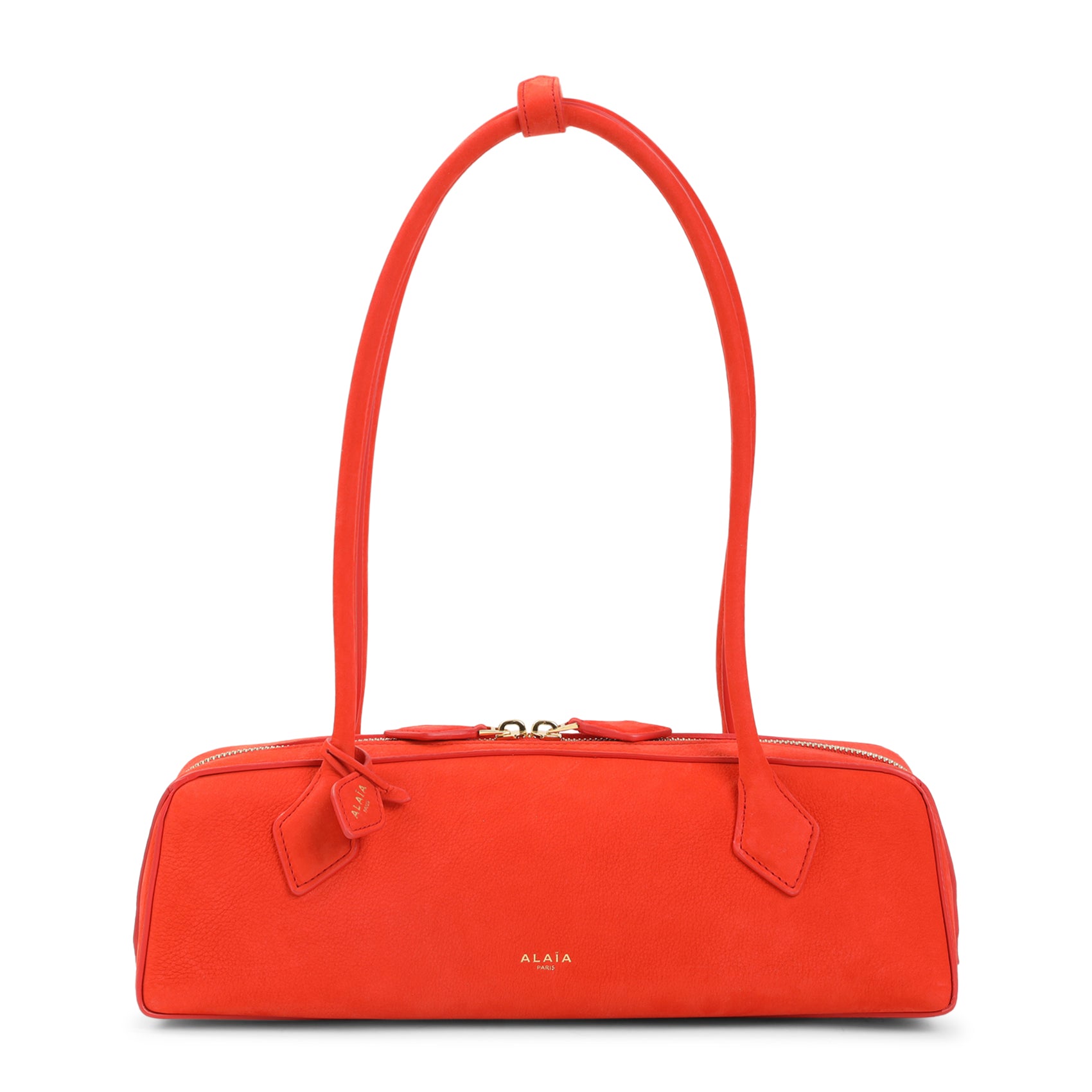 Orange Brule Medium Nabuk Shoulder Bag