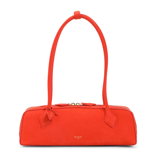 Orange Brule Medium Nabuk Shoulder Bag
