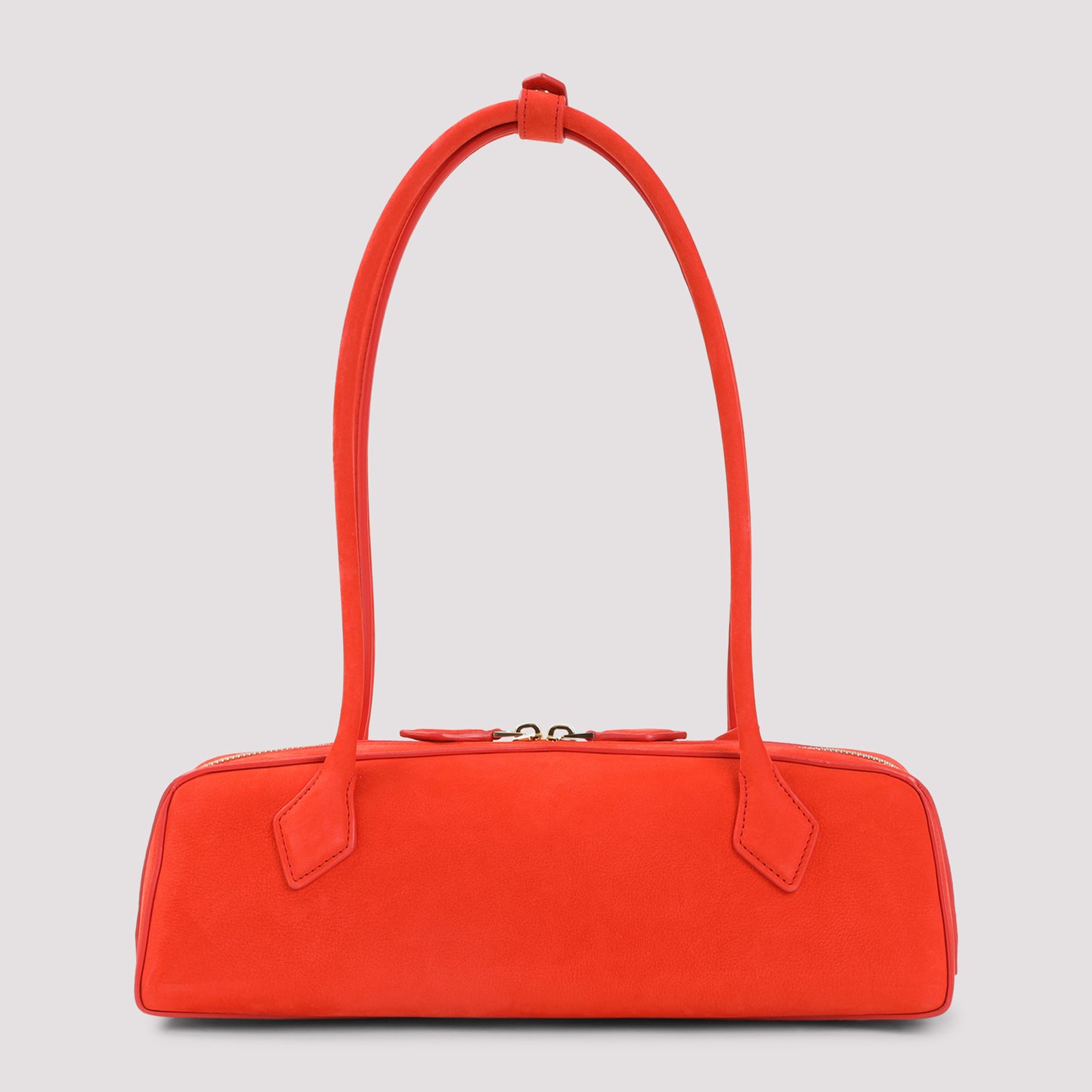 Orange Brule Medium Nabuk Shoulder Bag