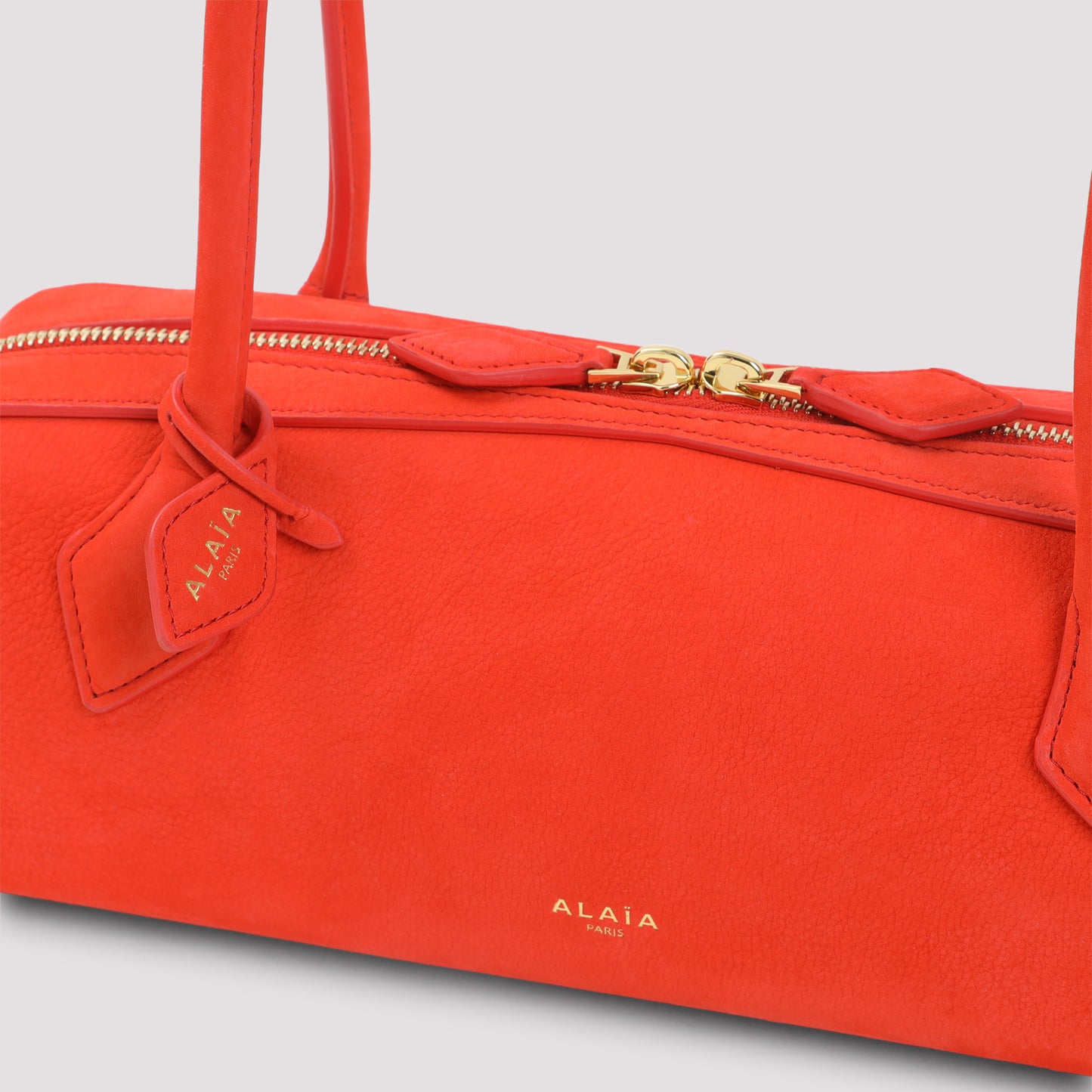 Orange Brule Medium Nabuk Shoulder Bag