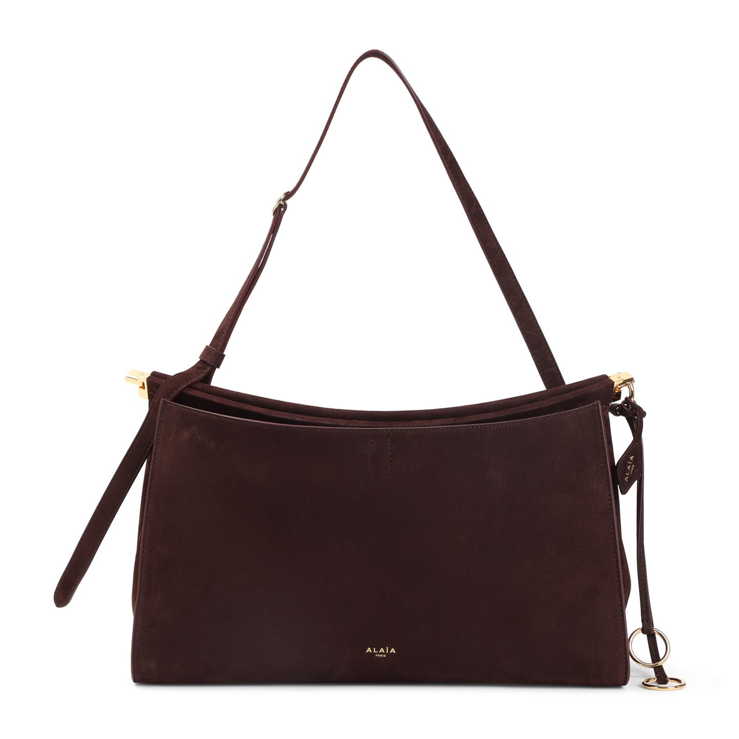 Bordeaux Red Calf Leather Nabuk Pocket 25 Bag