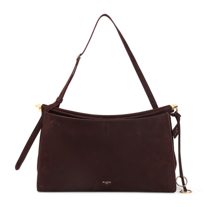 Bordeaux Red Calf Leather Nabuk Pocket 25 Bag
