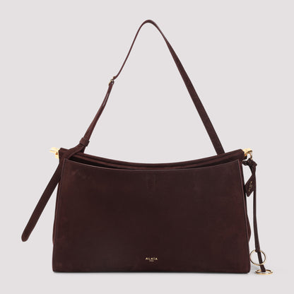 Bordeaux Red Calf Leather Nabuk Pocket 25 Bag