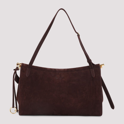 Bordeaux Red Calf Leather Nabuk Pocket 25 Bag