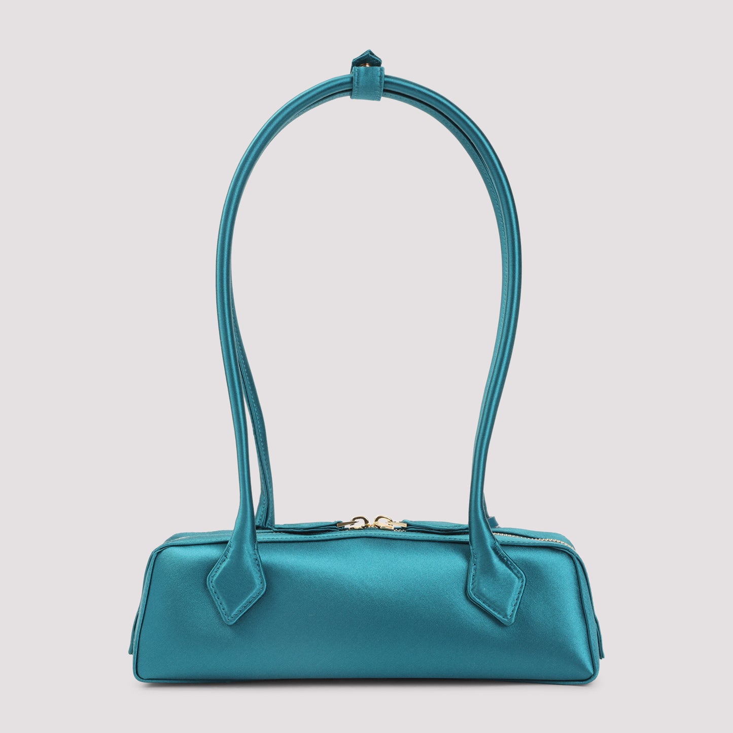 Emeraude Blue Satin Teckel Small Shoulder Bag
