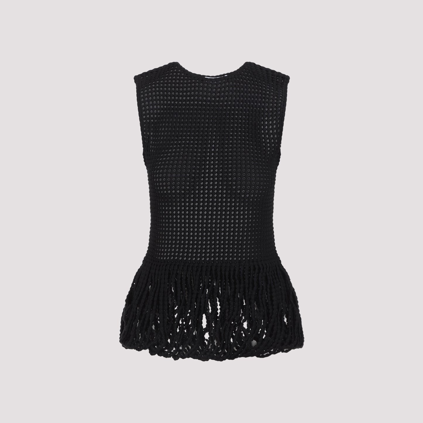 Black Peplum Tank Top