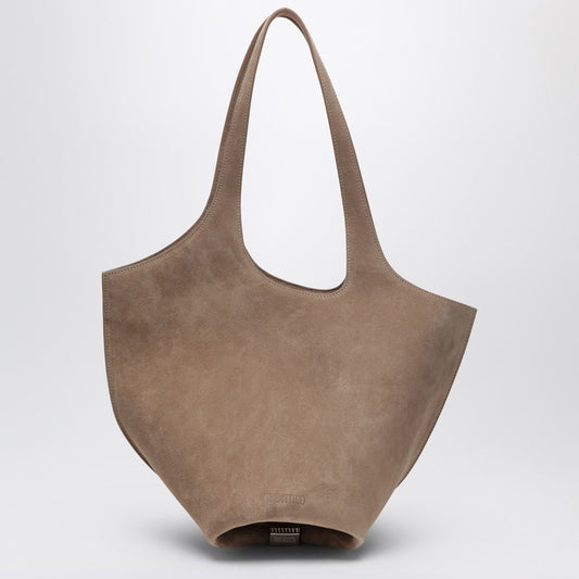 Tobacco-coloured suede La Scoop medium bag