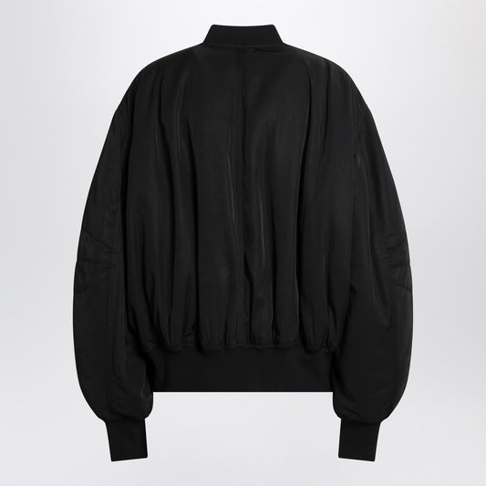 Black zip bomber jacket