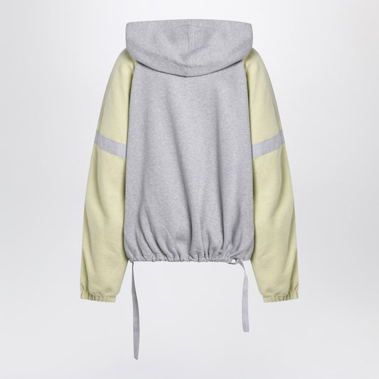 Grey/light yellow bomber sweatshirt