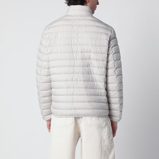 Pelican-colored Ugo short quilted down jacket