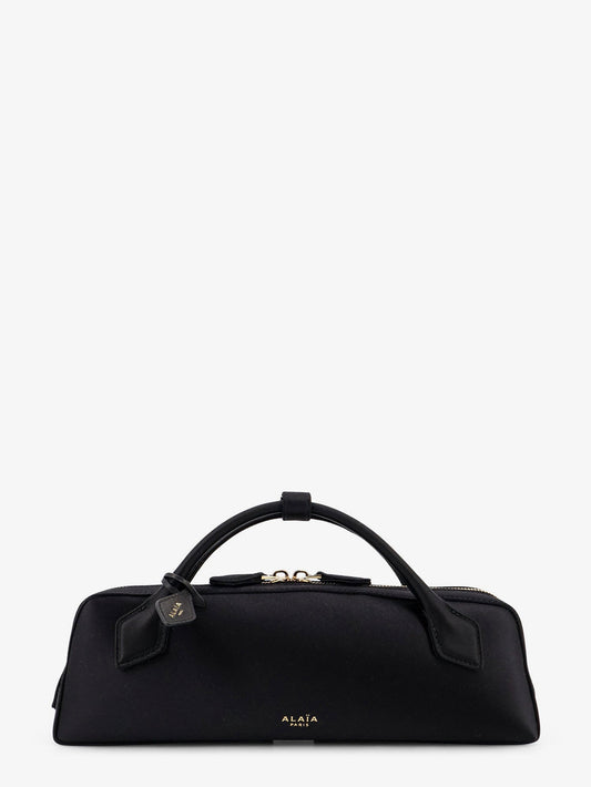 Le Teckel satin handbag with logo on the front