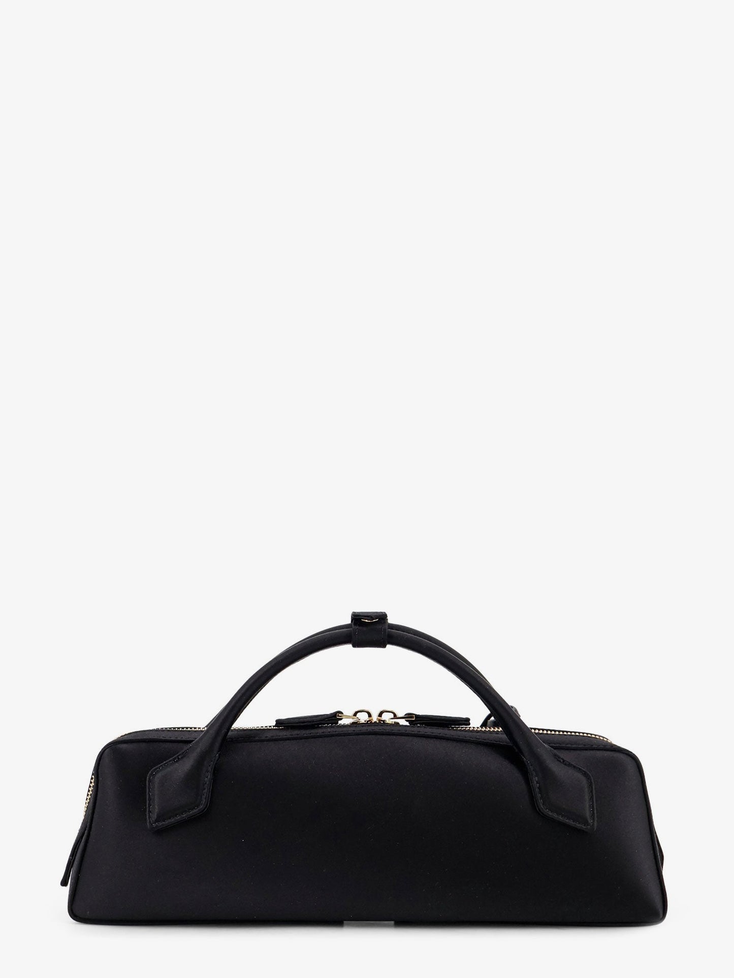 Le Teckel satin handbag with logo on the front